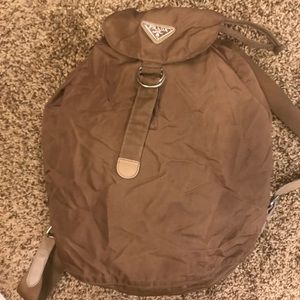 Nylon Tan colored Prada Backpack..